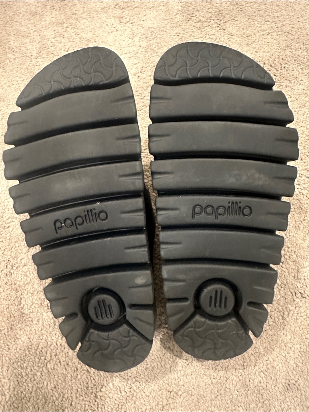Birkenstock Black Platform Double-Buckle Slide Sandals - Picture 4 of 5
